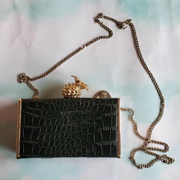 Zara Handbags - Zara Pineapple Purse with Chain
